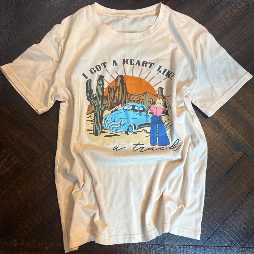 Country Lyric Western Graphic Tee Women's M